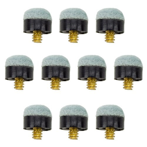 10 x Screw On Cue Tips Snooker Replacement Billiard Pool Accessory Size 10 x Screw On Cue Tips Snooker Replacement Billiard Pool Accessory Size
